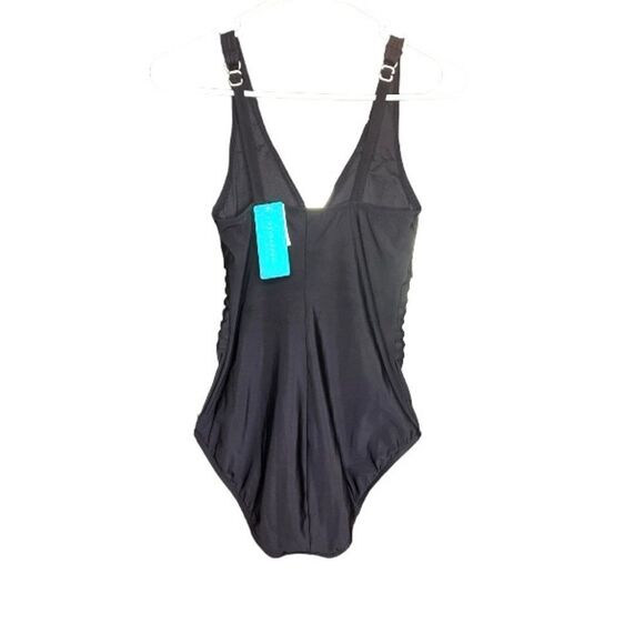 Aqua Green One Piece Swimsuit M 8 - 10 New - Picture 4 of 7